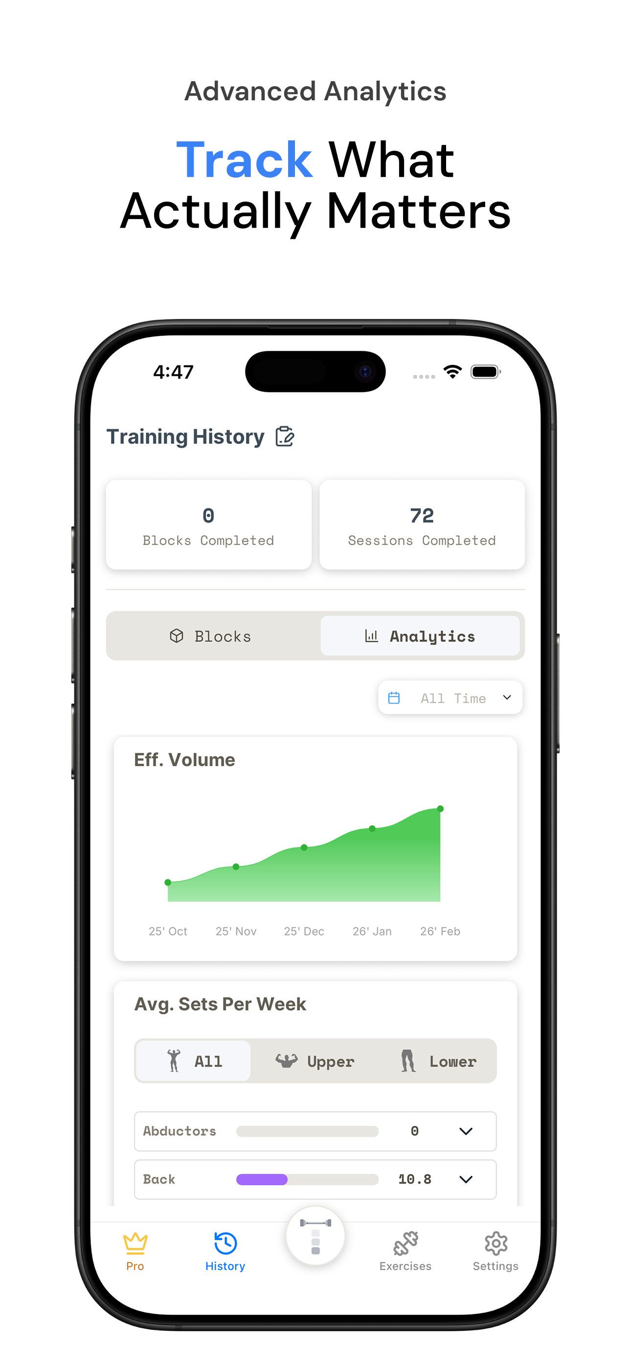 Trayne exercises screen